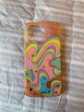 Y2K Rainbow Cloud 14 Pro Max iPhone Case Glitter Stars